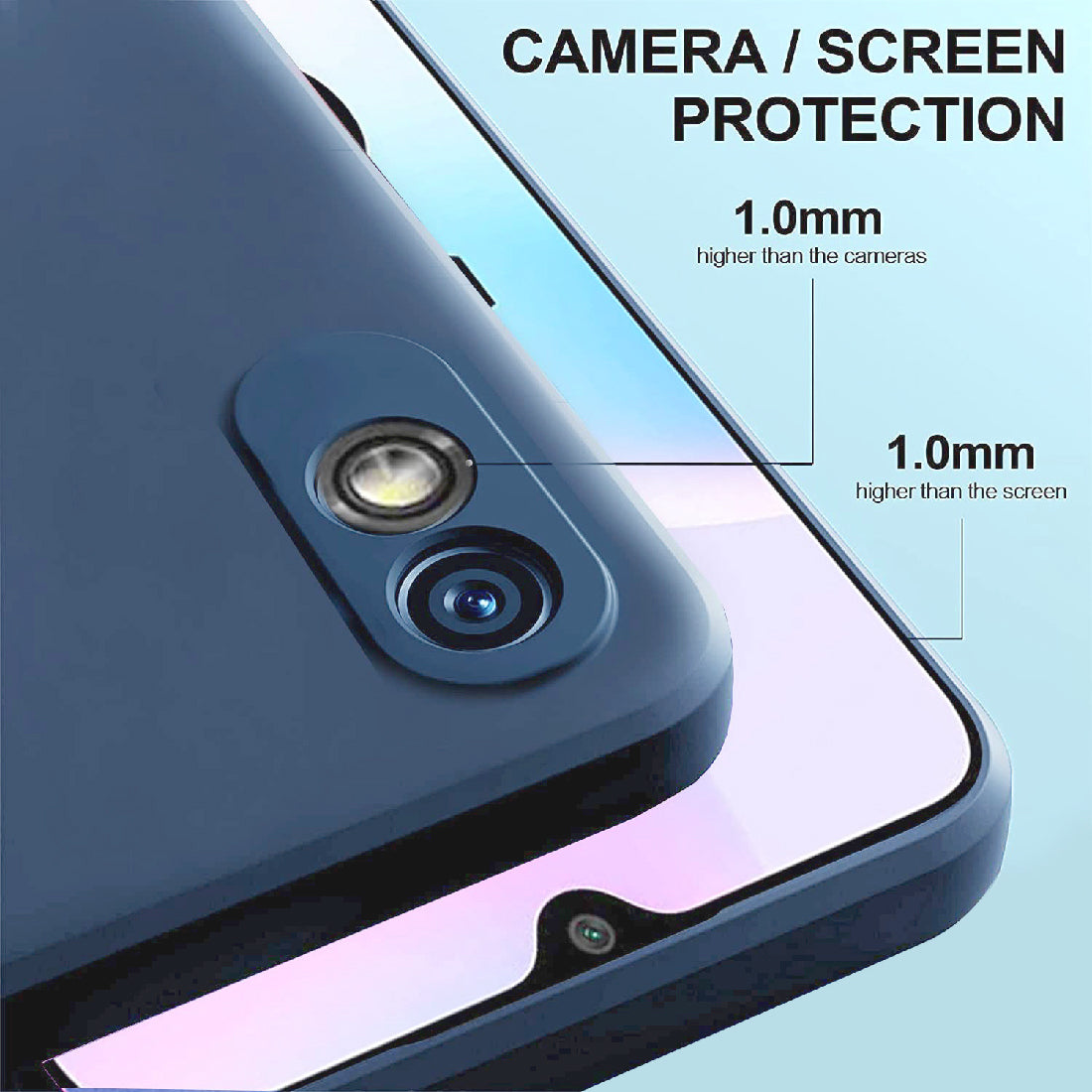 Shockproof Liquid Silicone Case for Mi Redmi 9A / 9A Sport / 9i / 9i Sport