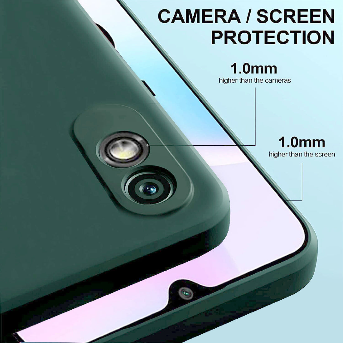 Shockproof Liquid Silicone Case for Mi Redmi 9A / 9A Sport / 9i / 9i Sport