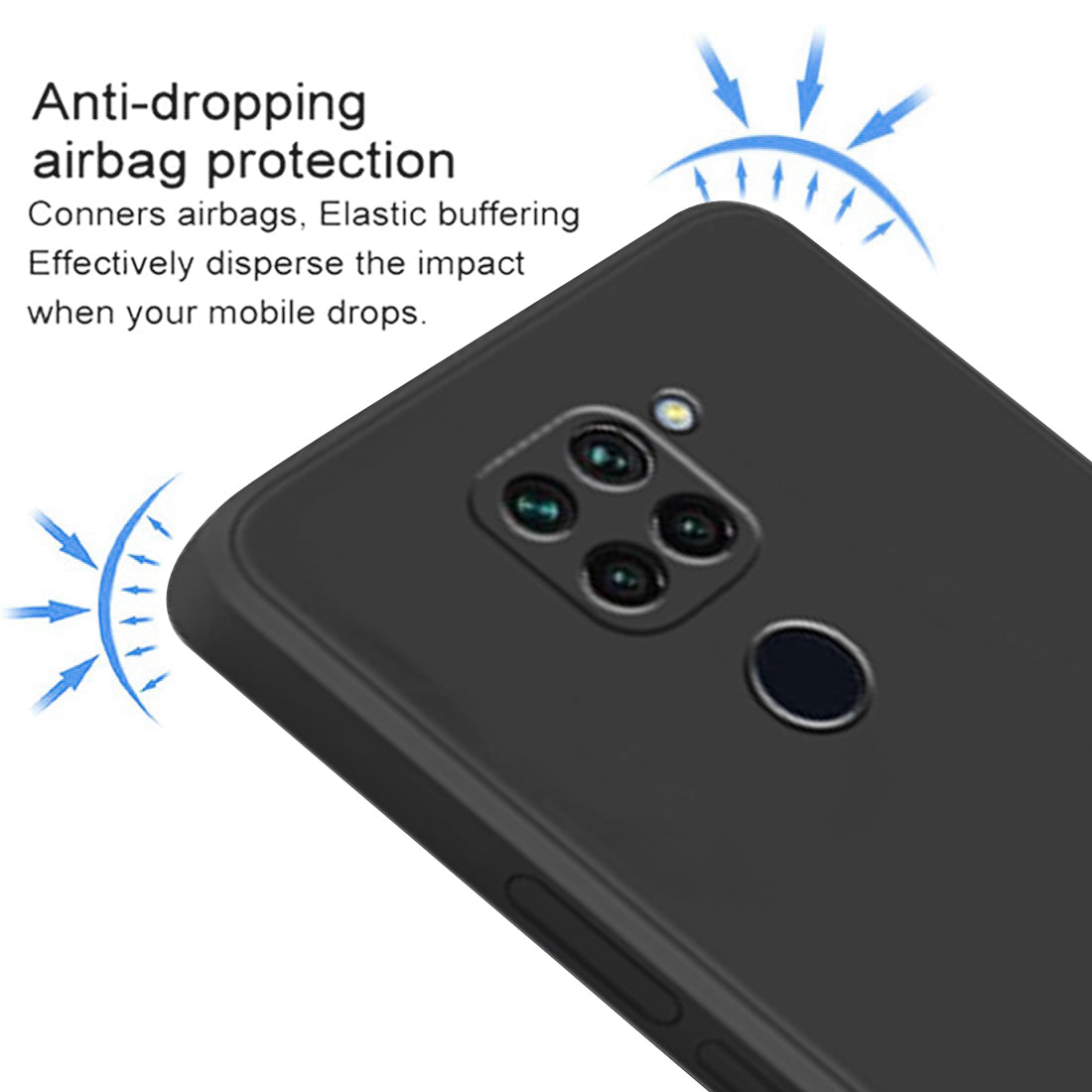 Shockproof Liquid Silicone Case for Mi Redmi Note 9 4G