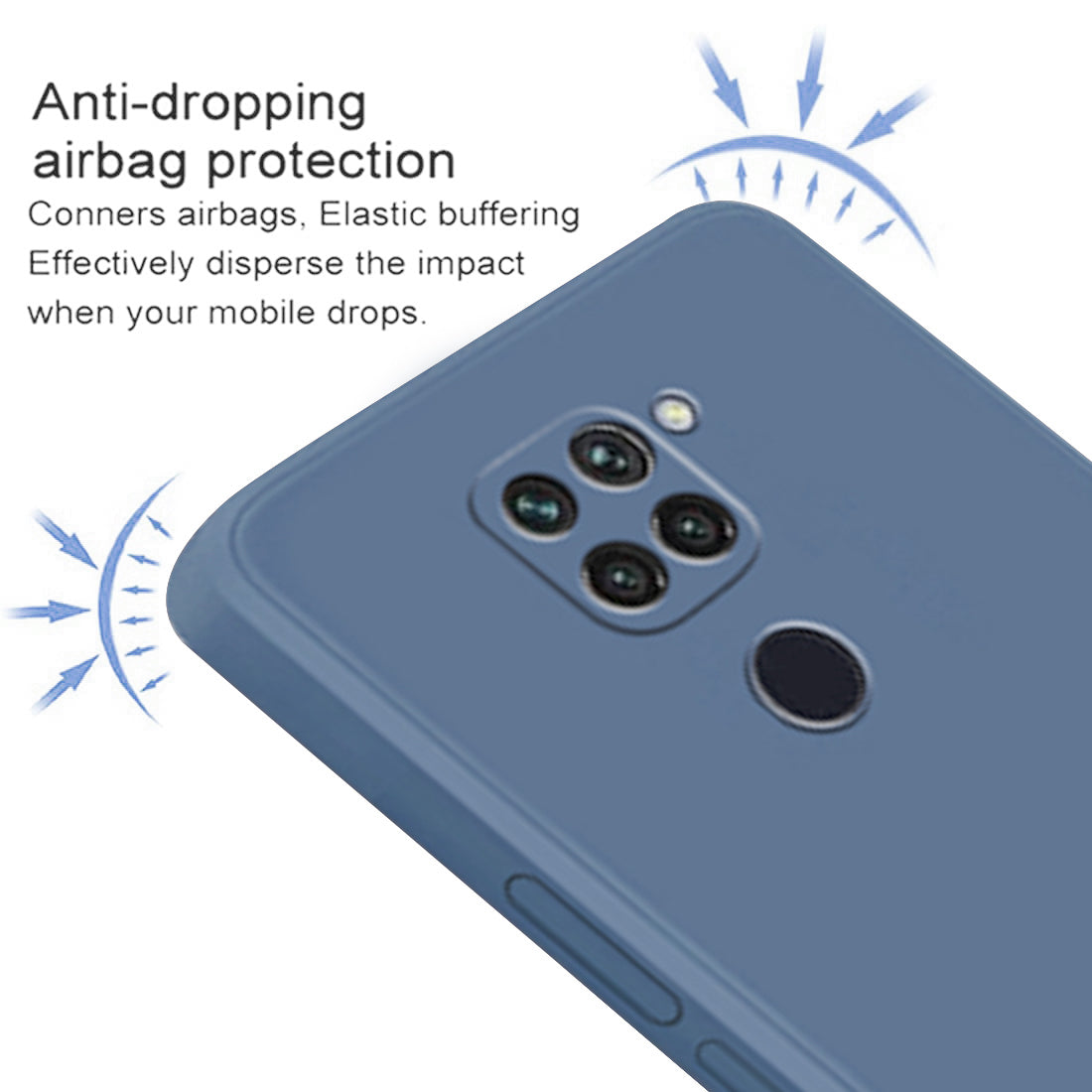 Shockproof Liquid Silicone Case for Mi Redmi Note 9 4G