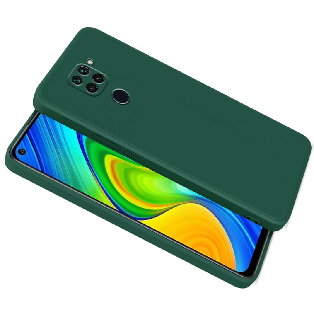 Shockproof Liquid Silicone Case for Mi Redmi Note 9 4G