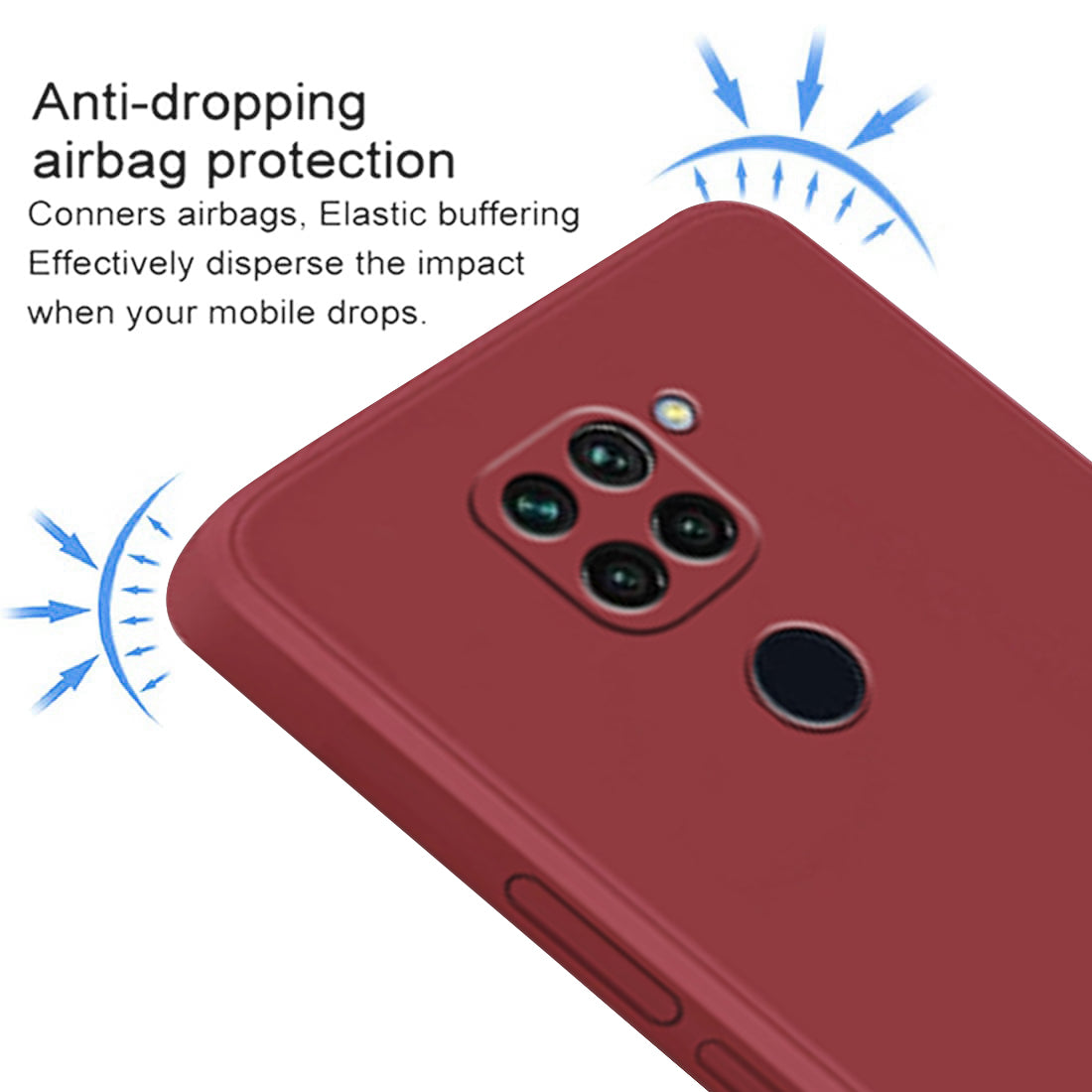 Shockproof Liquid Silicone Case for Mi Redmi Note 9 4G