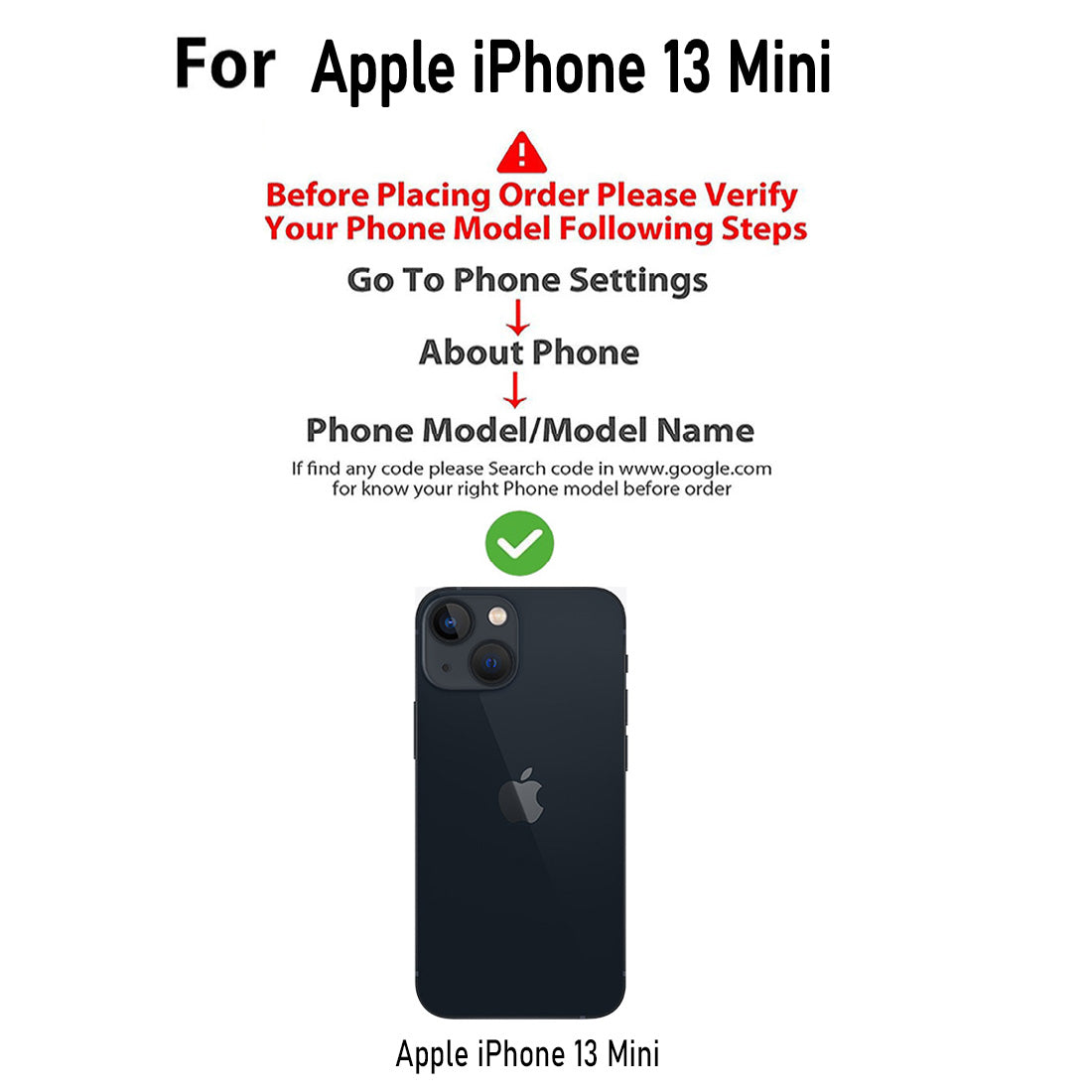 Camera Protection Bumper Cover for Apple iPhone 13 Mini