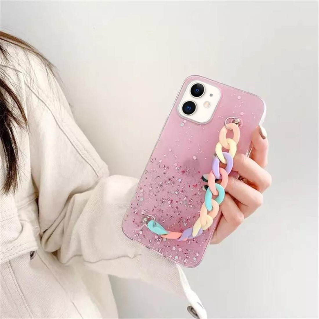 Glitter Case with Chain Holder for Apple iPhone 11