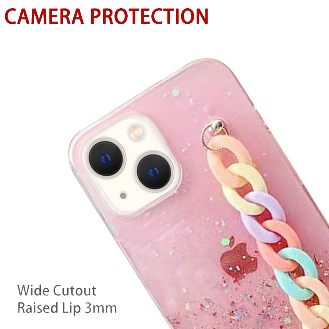 Glitter Case with Chain Holder for Apple iPhone 13