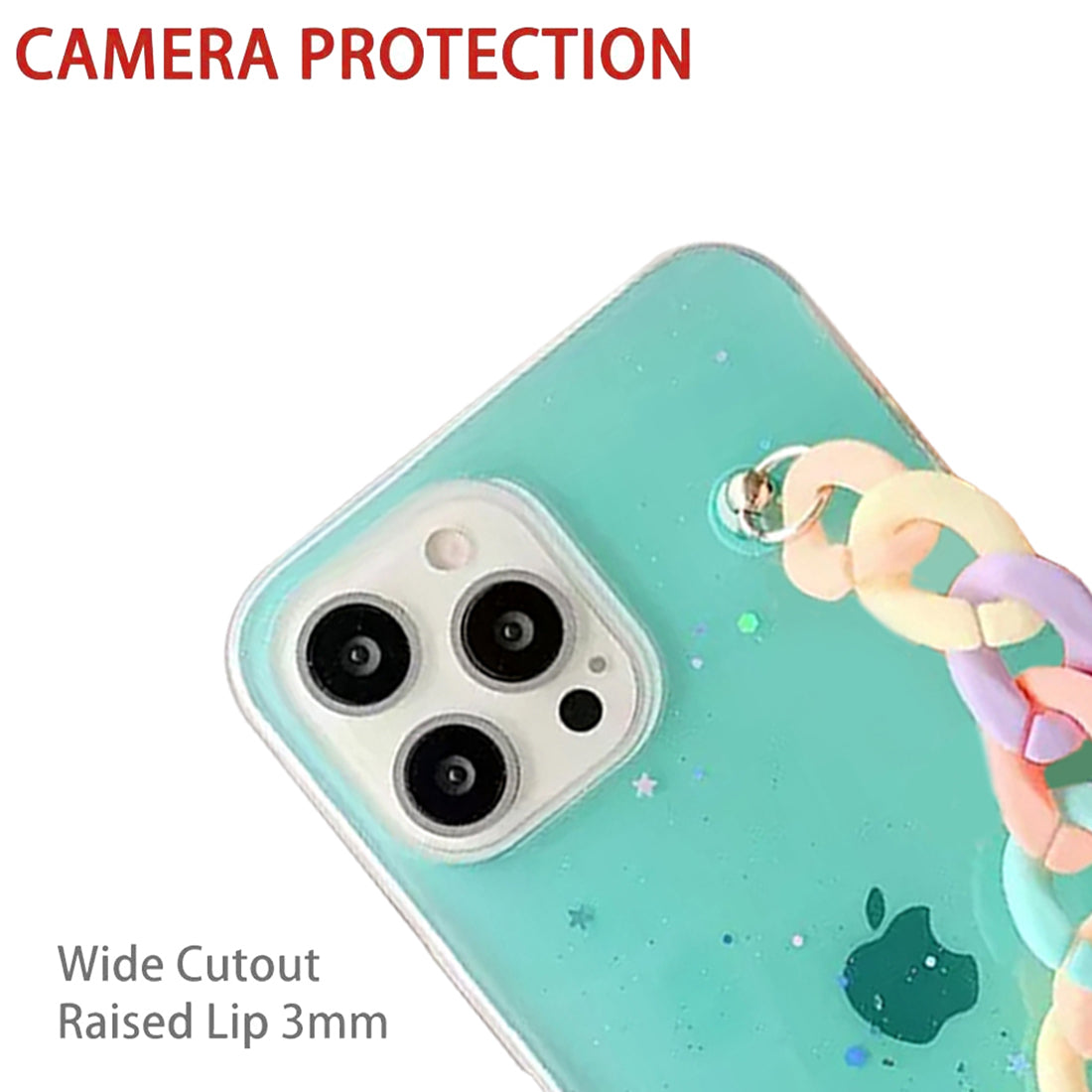 Glitter Case with Chain Holder for Apple iPhone 12 Pro