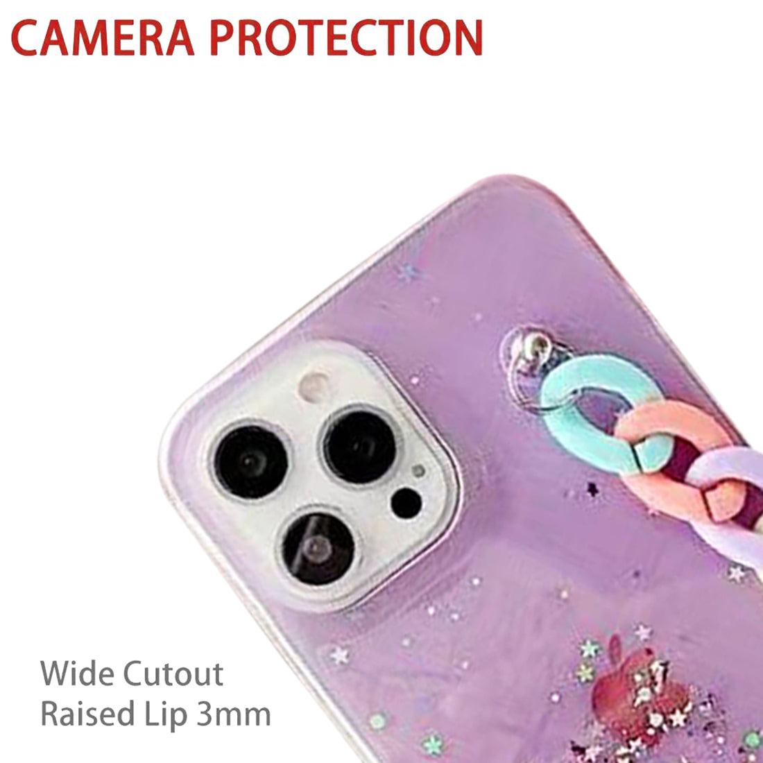 Glitter Case with Chain Holder for Apple iPhone 12 Pro