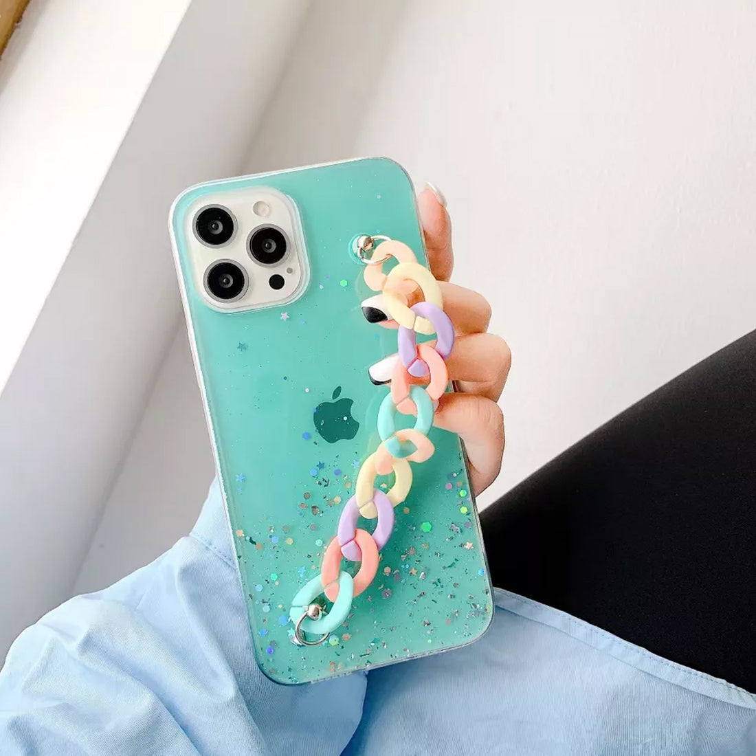 Glitter Case with Chain Holder for Apple iPhone 13 Pro Max