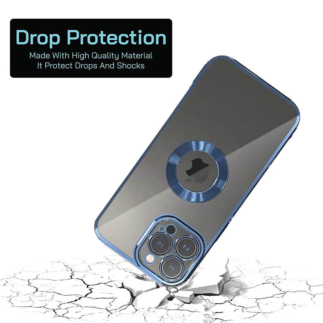Electroplated Logo View Back Cover for Apple iPhone 12 Pro