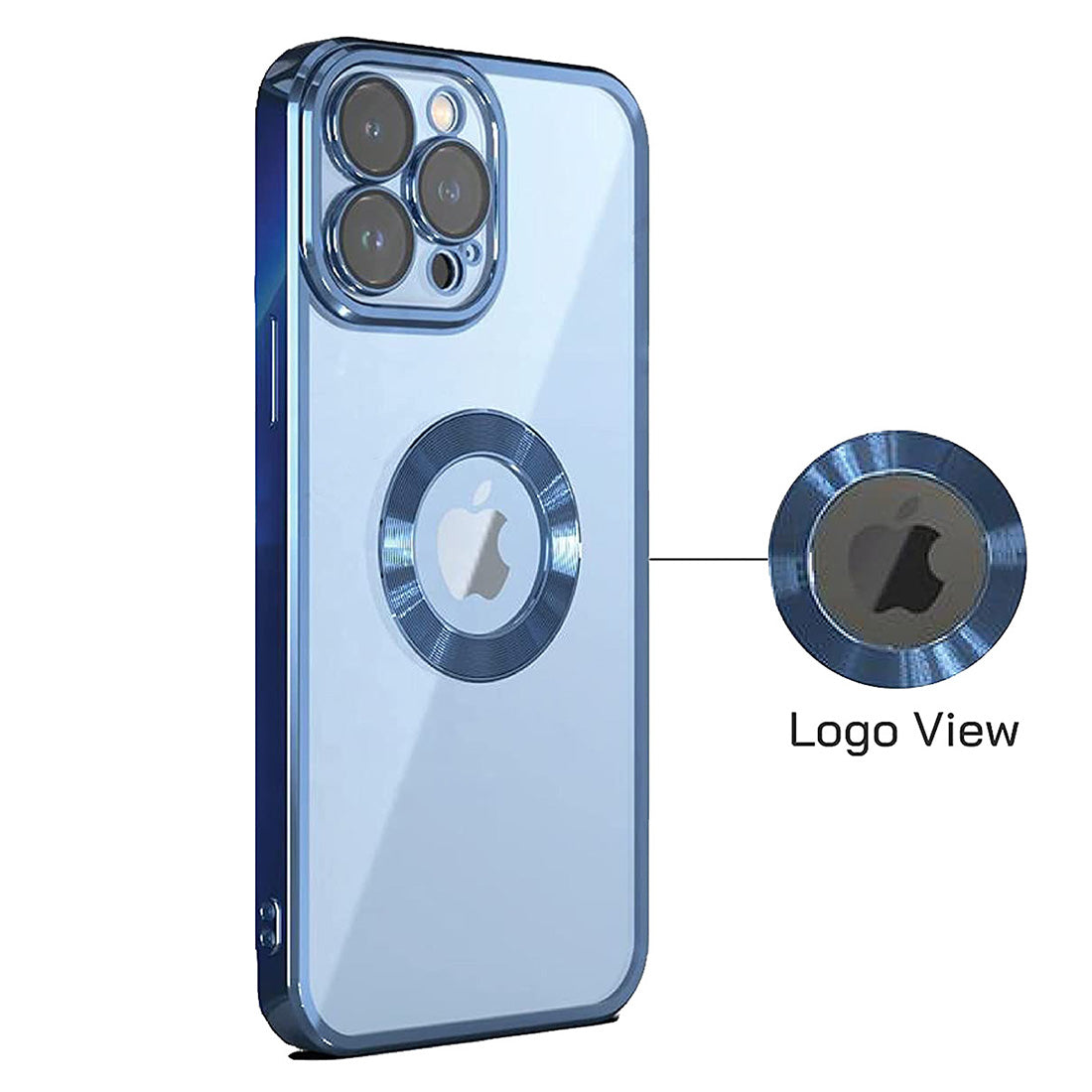 Electroplated Logo View Back Cover for Apple iPhone 12 Pro