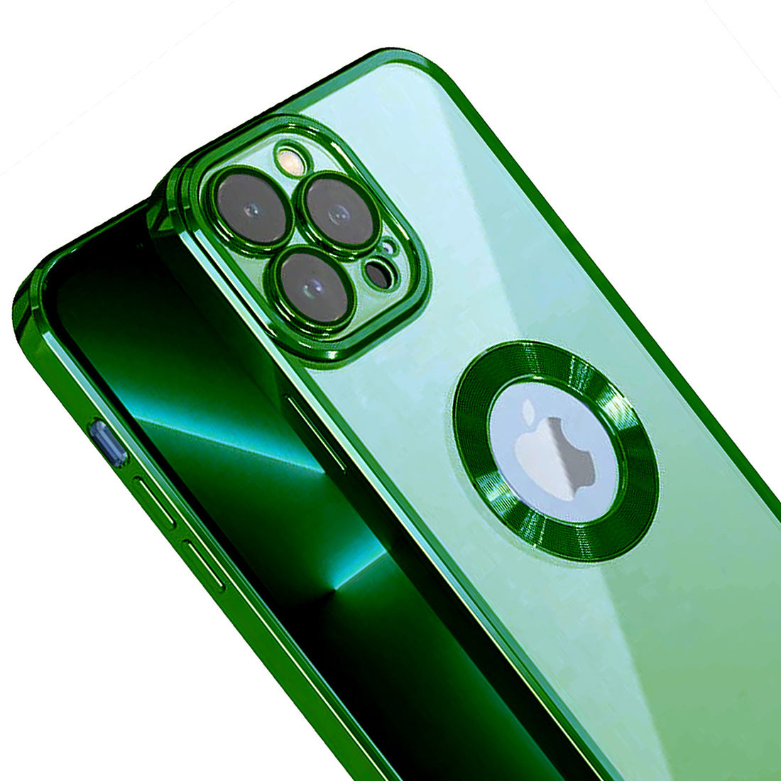 Electroplated Logo View Back Cover for Apple iPhone 12 Pro