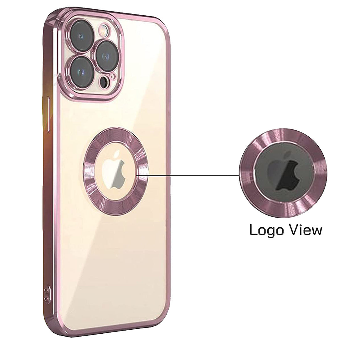 Electroplated Logo View Back Cover for Apple iPhone 12 Pro