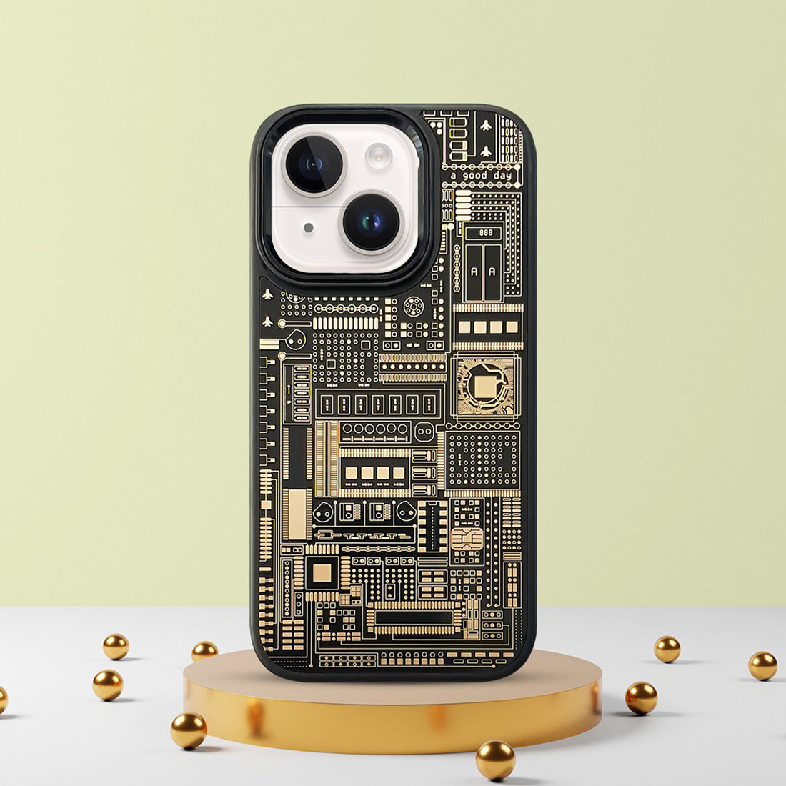 Circuit Board Design PC TPU Case for Apple iPhone 14 Plus