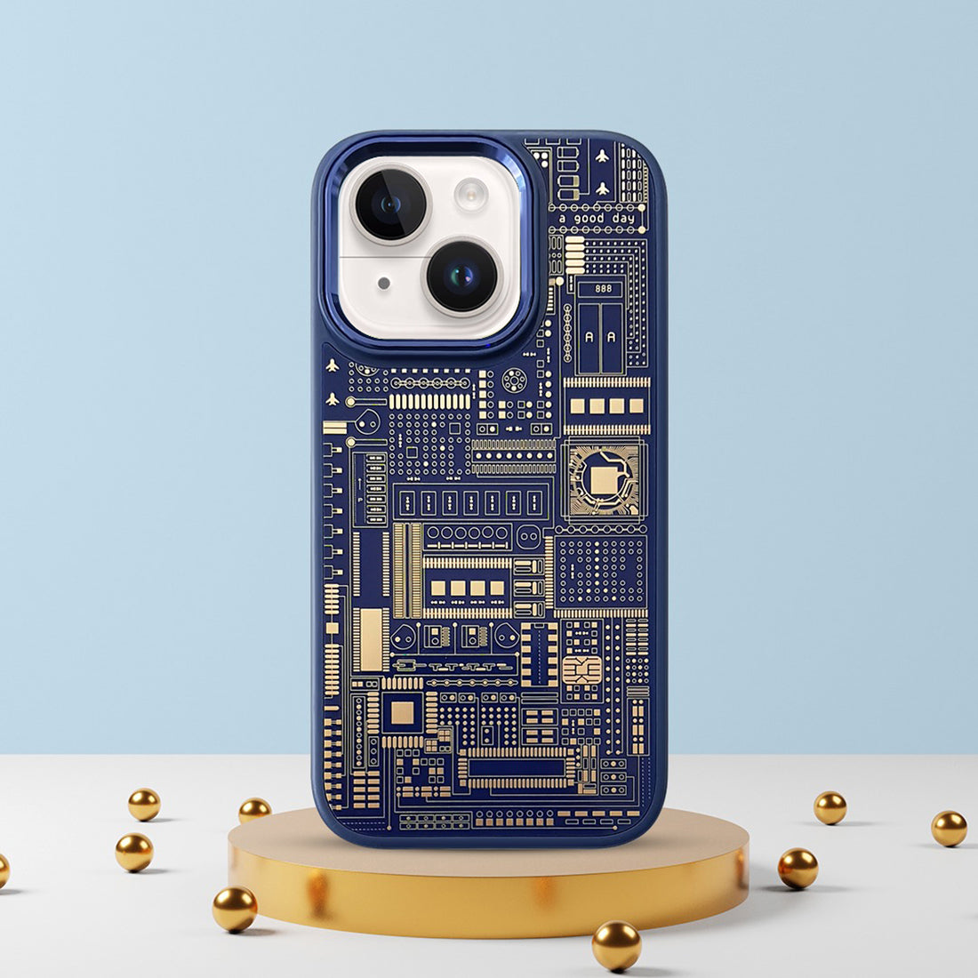 Circuit Board Design PC TPU Case for Apple iPhone 14 Plus