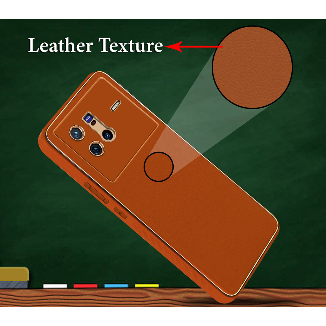 Leather PC TPU Case for Vivo X80 5G