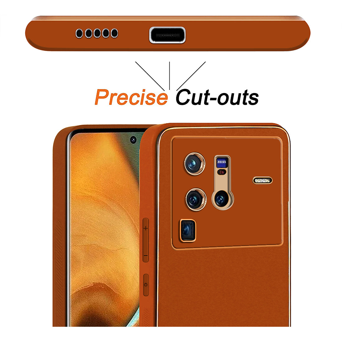 Leather PC TPU Case for Vivo X80 Pro 5G