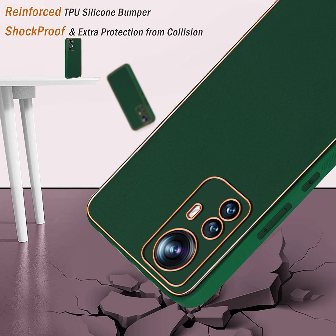 Leather PC TPU Case for Xiaomi 12 Pro 5G