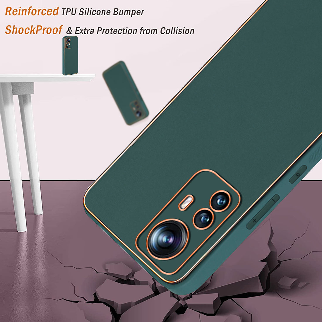 Leather PC TPU Case for Xiaomi 12 Pro 5G