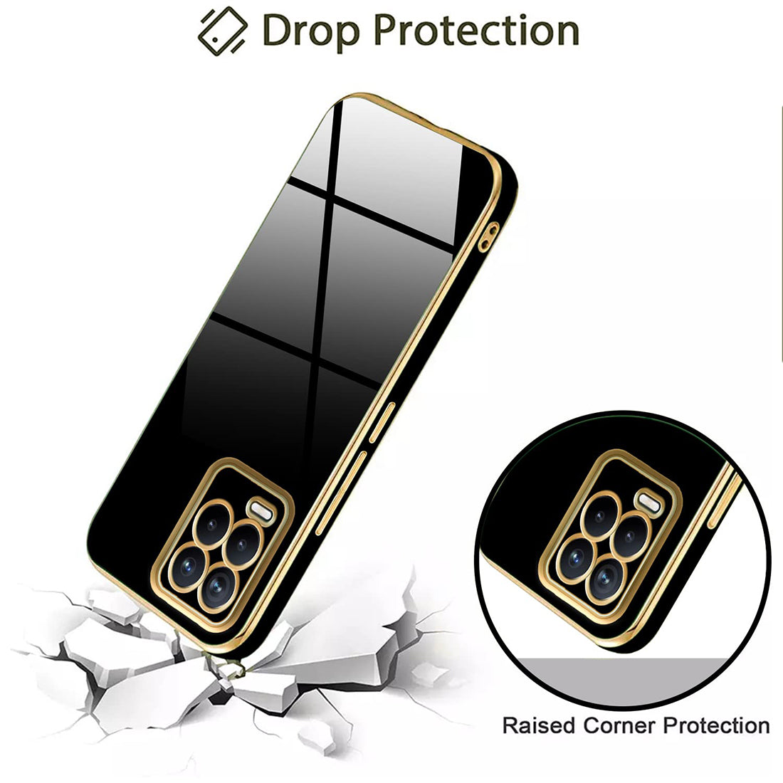 Electroplating TPU Cover for Realme 8 4G / 8 Pro 4G