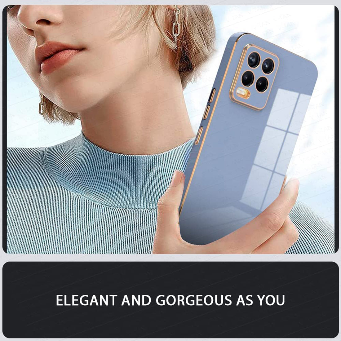 Electroplating TPU Cover for Realme 8 4G / 8 Pro 4G