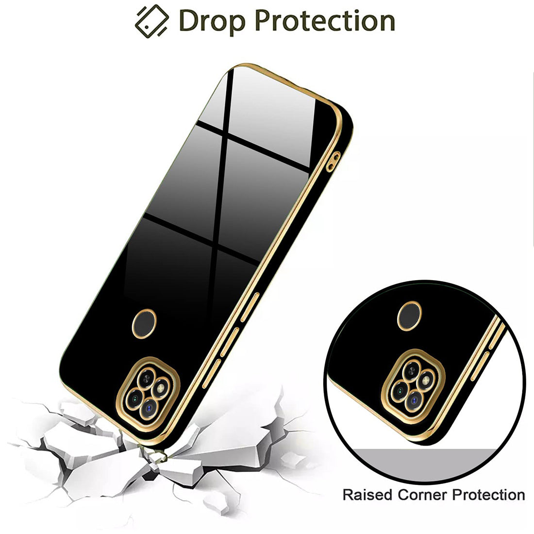 Electroplating TPU Cover for Mi Redmi 9 / 9A / 9C / 9i