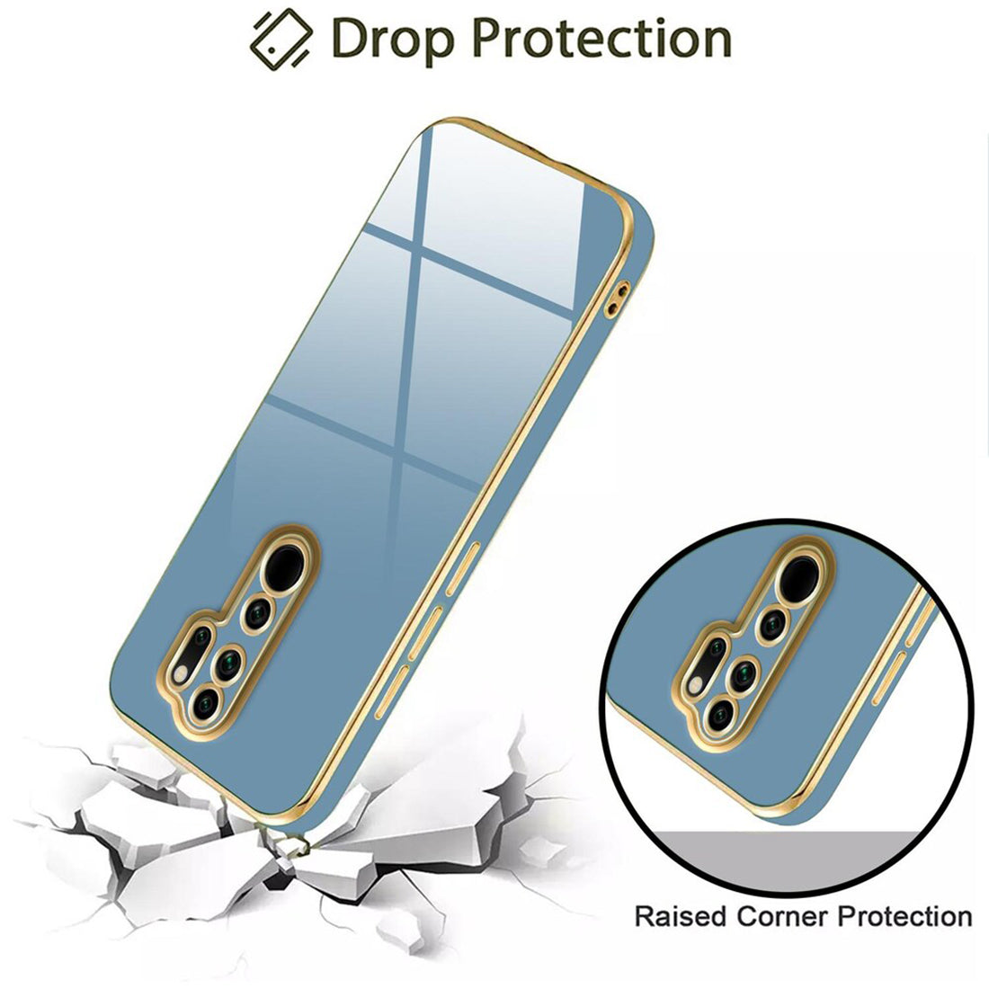 Electroplating TPU Cover for Mi Redmi Note 8 Pro 4G