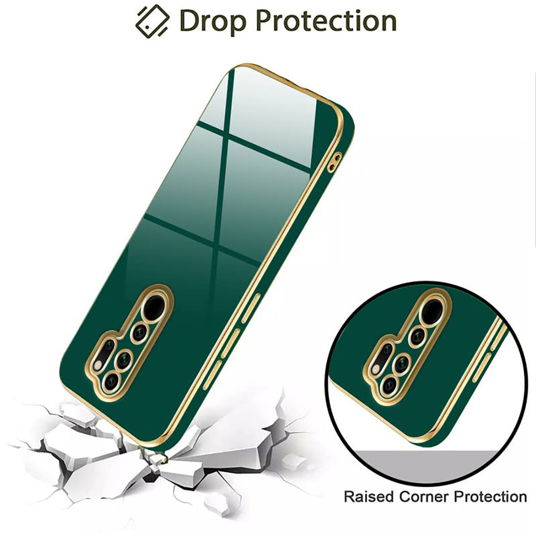 Electroplating TPU Cover for Mi Redmi Note 8 Pro 4G