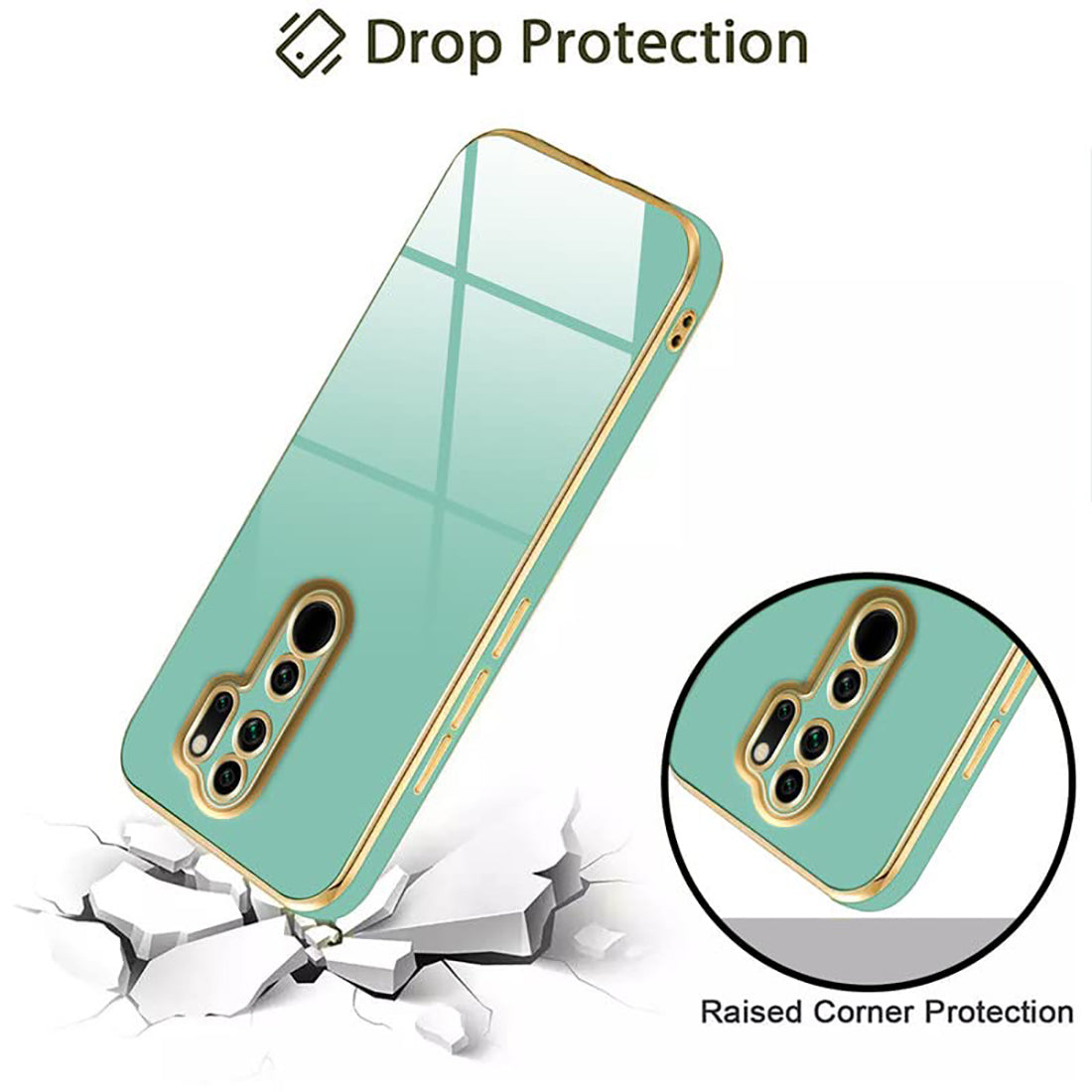 Electroplating TPU Cover for Mi Redmi Note 8 Pro 4G