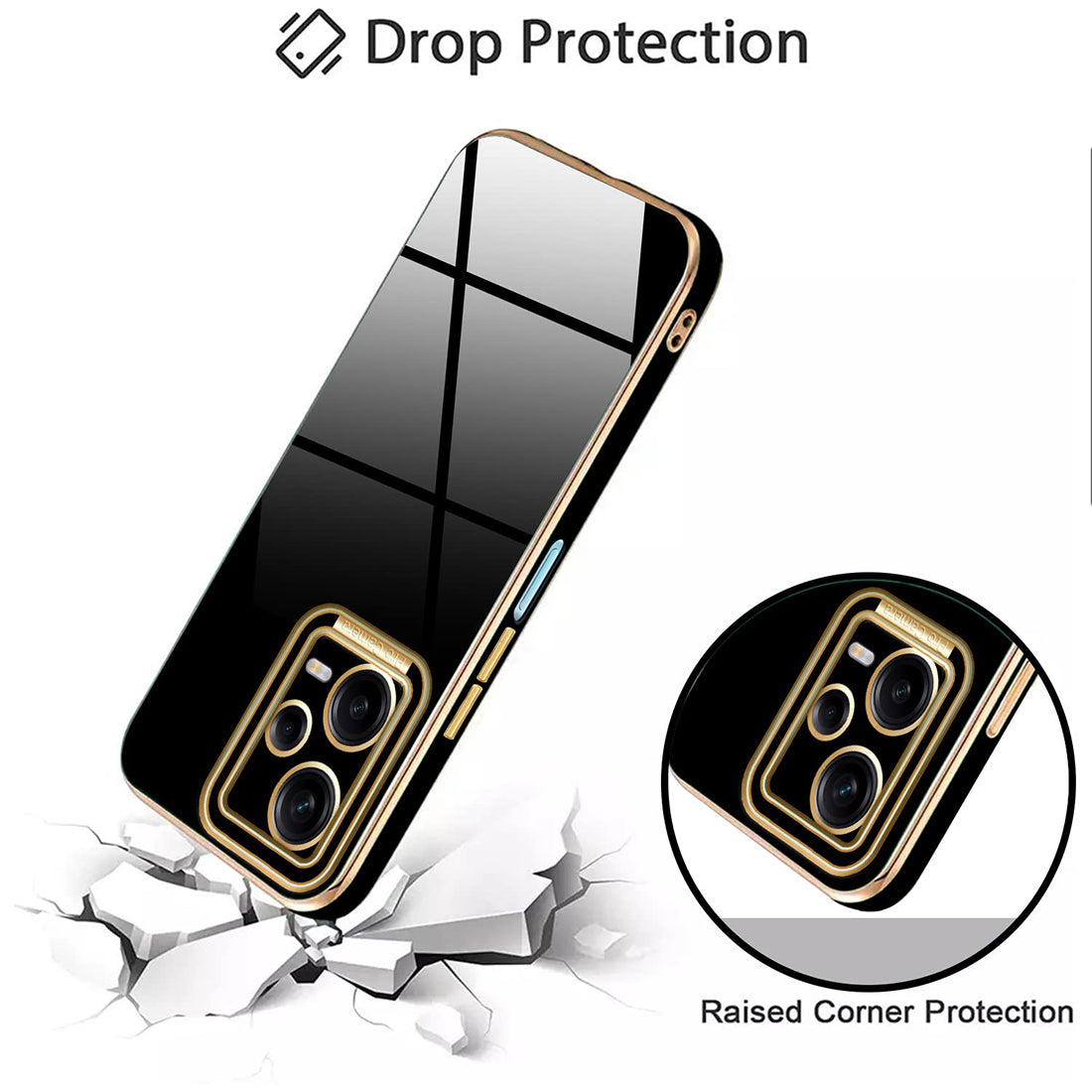 Electroplating TPU Cover for Redmi Note 12 Pro 5G