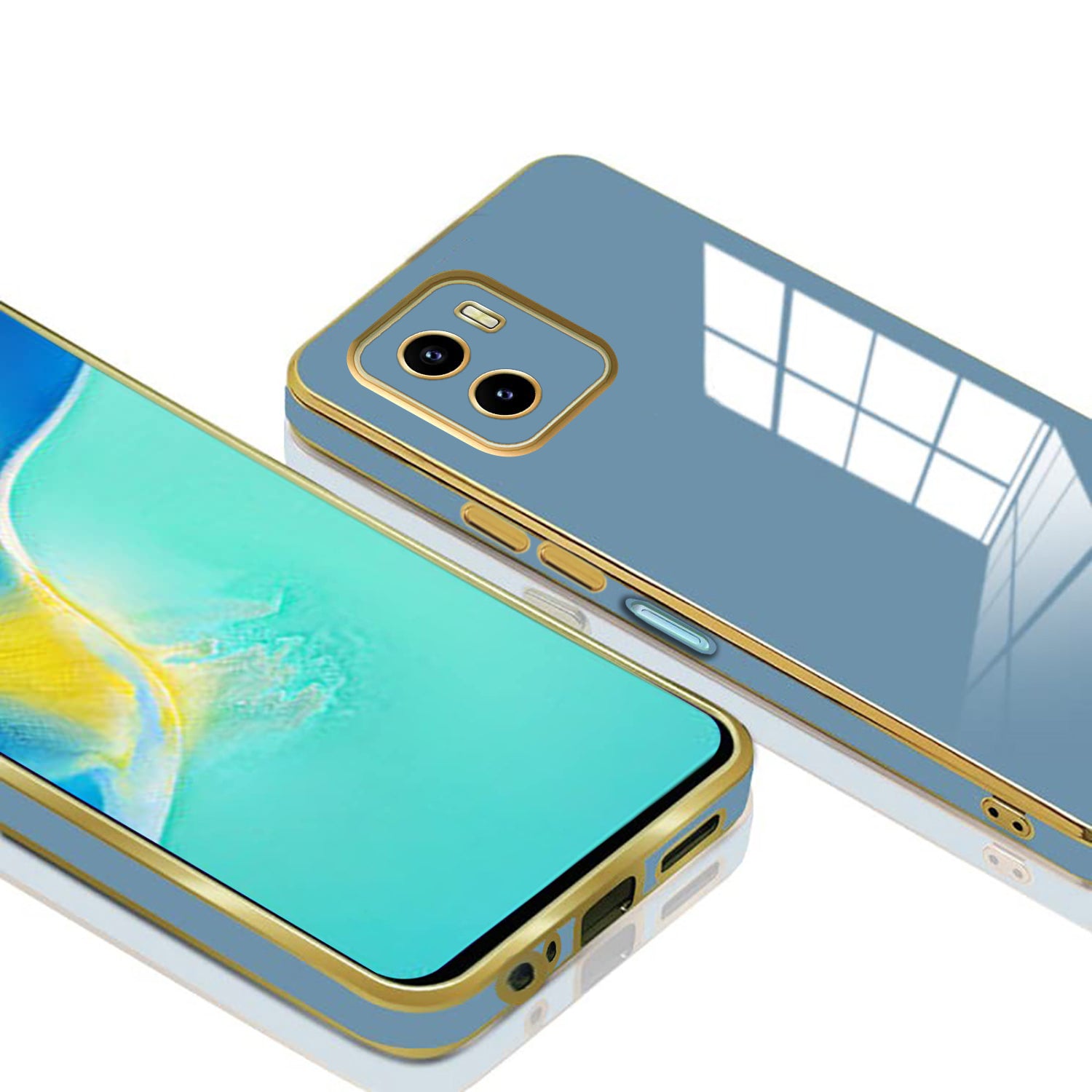 Electroplating TPU Cover for Vivo Y15s 4G / Y01 4G