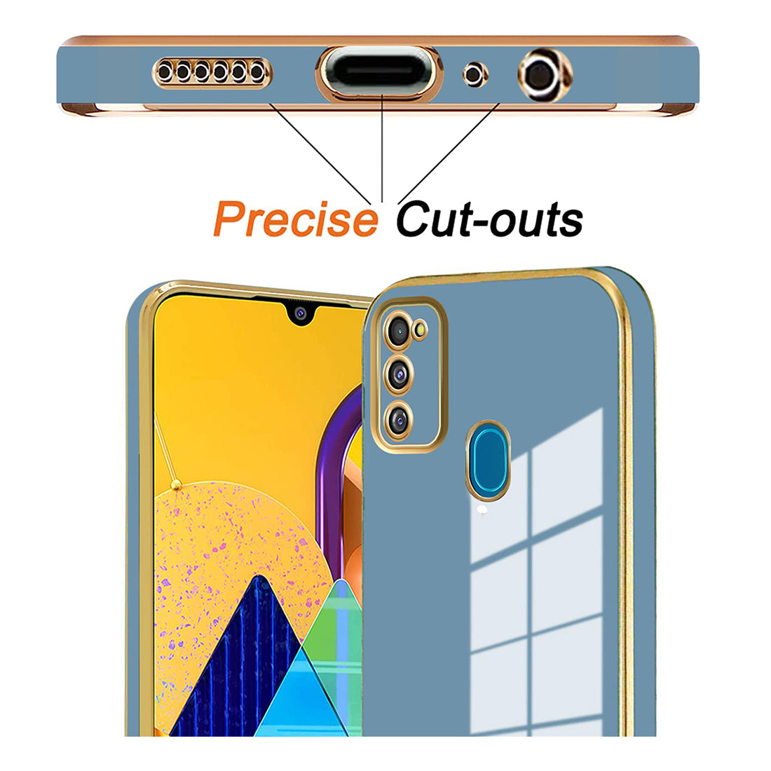 Electroplating TPU Cover for Samsung Galaxy M21 / M30s / M21 2021 Edition