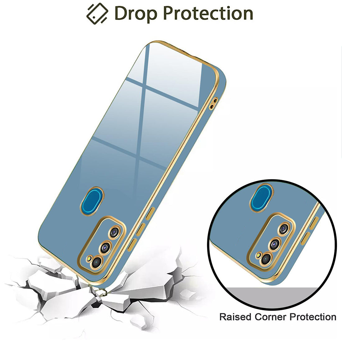 Electroplating TPU Cover for Samsung Galaxy M21 / M30s / M21 2021 Edition