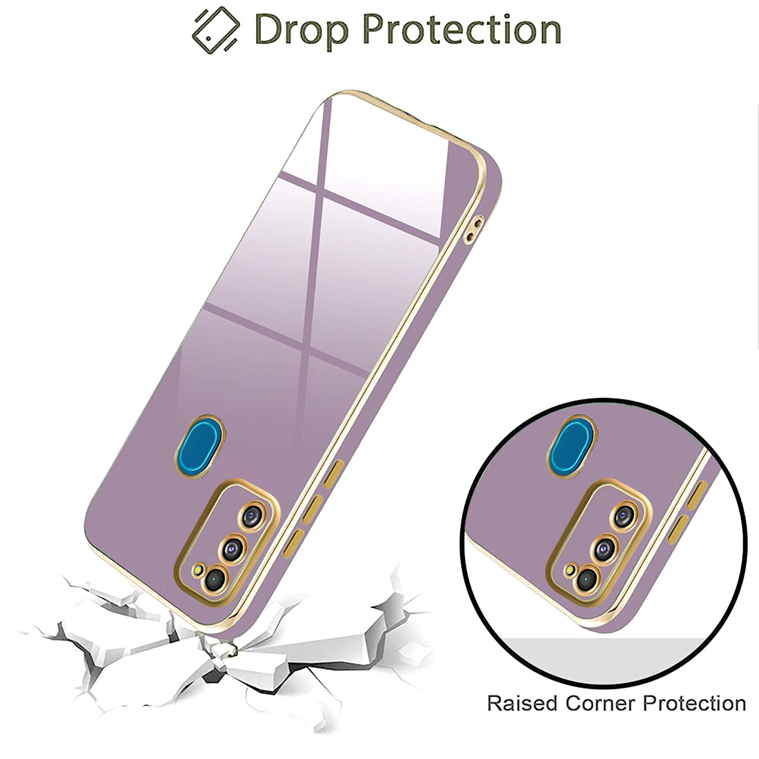 Electroplating TPU Cover for Samsung Galaxy M21 / M30s / M21 2021 Edition