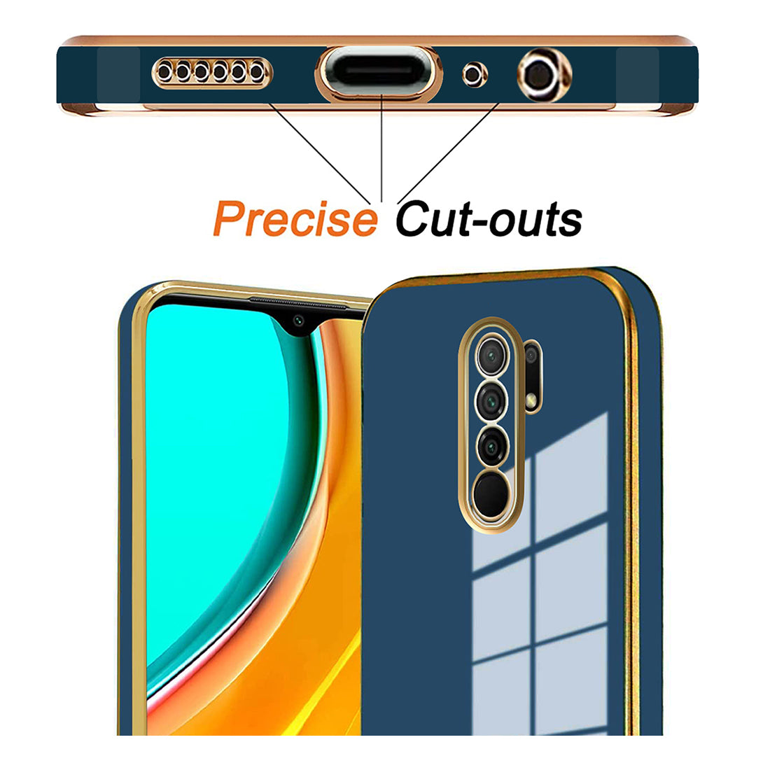 Electroplating TPU Cover for Mi Redmi 9 Prime / Poco M2