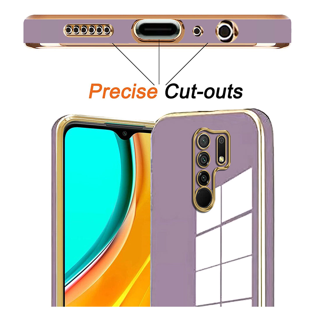 Electroplating TPU Cover for Mi Redmi 9 Prime / Poco M2