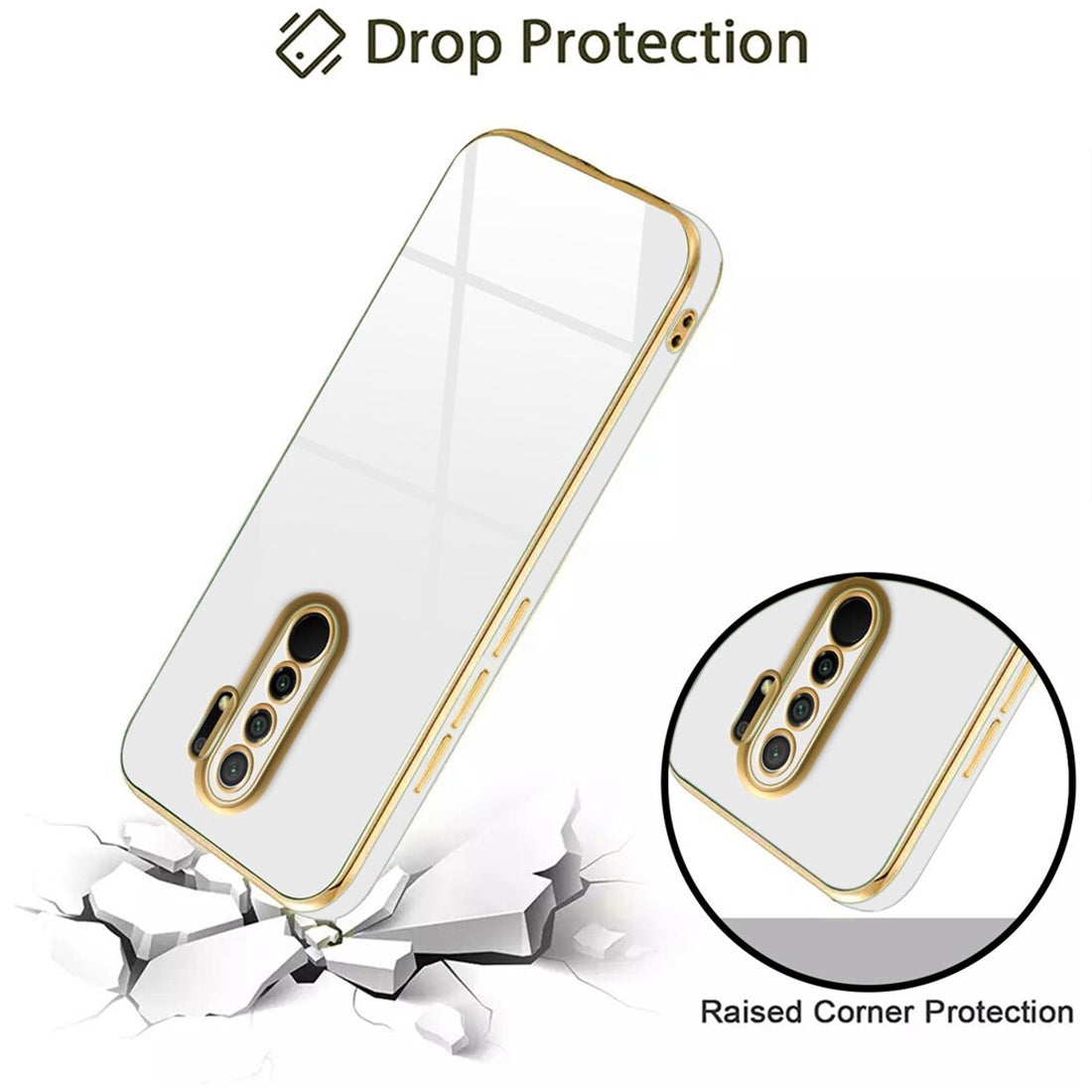 Electroplating TPU Cover for Mi Redmi 9 Prime / Poco M2