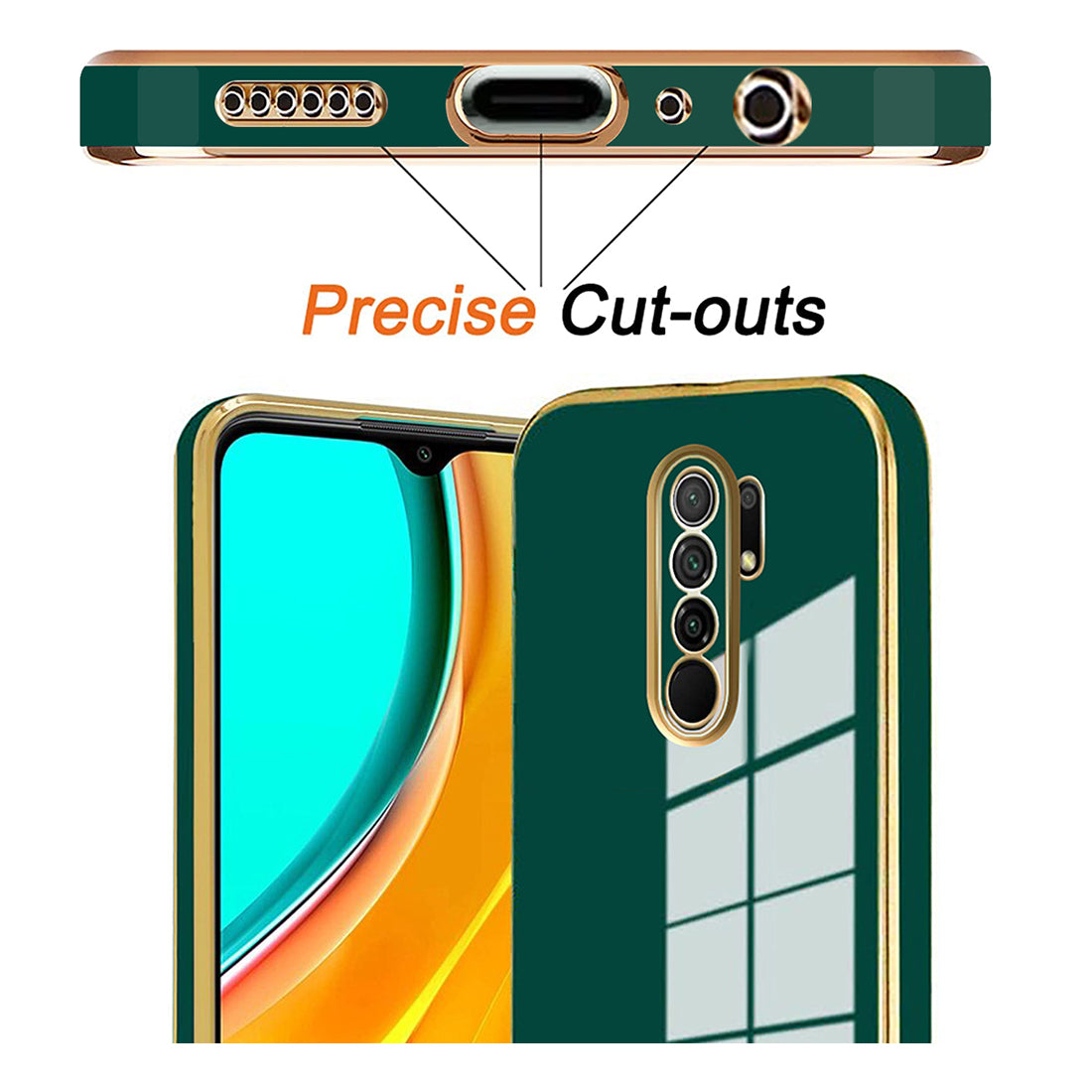 Electroplating TPU Cover for Mi Redmi 9 Prime / Poco M2
