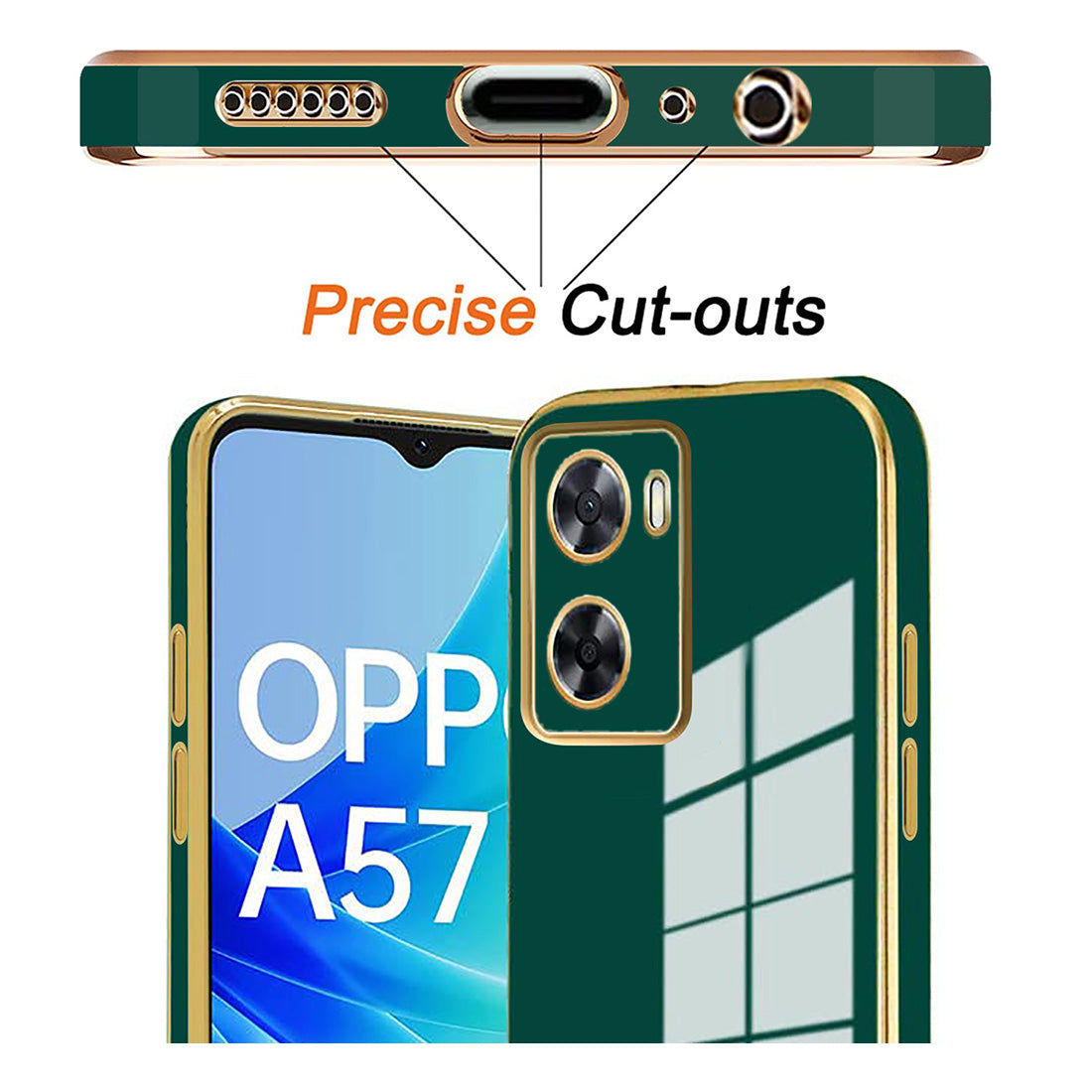 Electroplating TPU Cover for Oppo A57 5G / K10 5G / A77 5G / Realme Narzo 50 5G