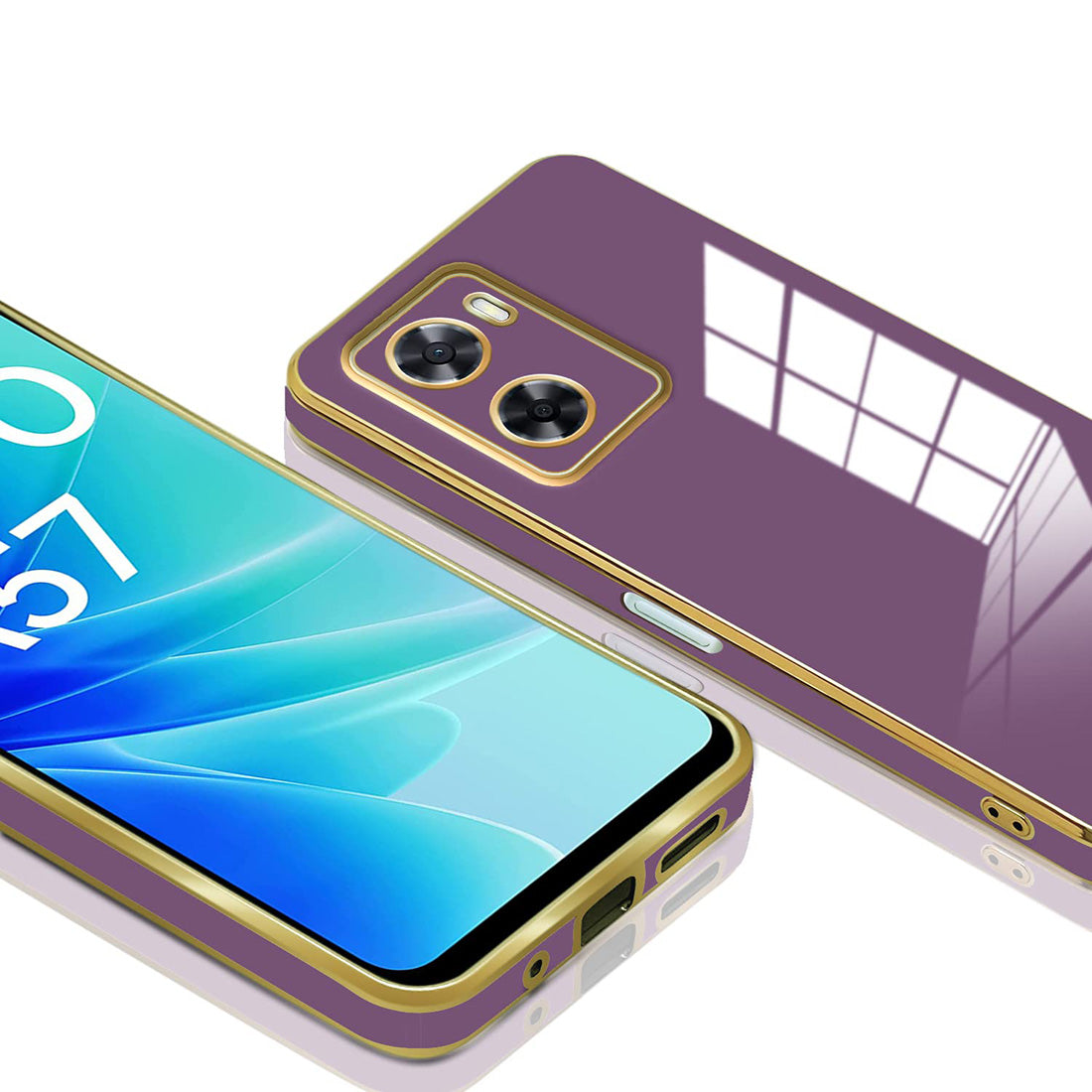 Electroplating TPU Cover for Oppo A57 5G / K10 5G / A77 5G / Realme Narzo 50 5G