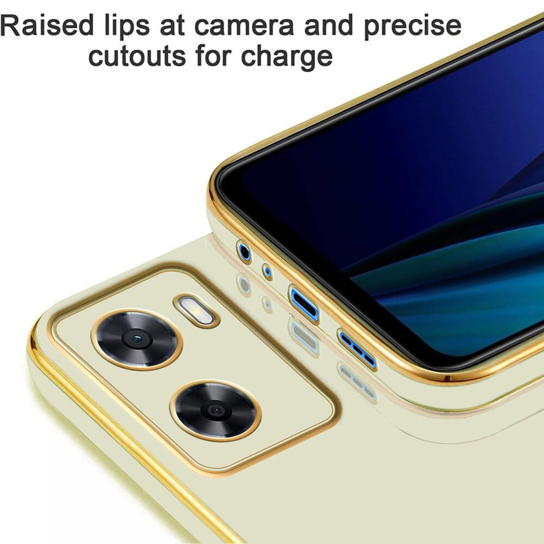 Electroplating TPU Cover for Oppo A57 5G / K10 5G / A77 5G / Realme Narzo 50 5G