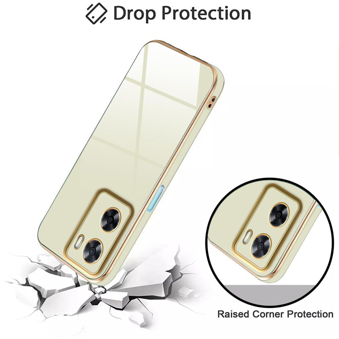 Electroplating TPU Cover for Oppo A57 5G / K10 5G / A77 5G / Realme Narzo 50 5G