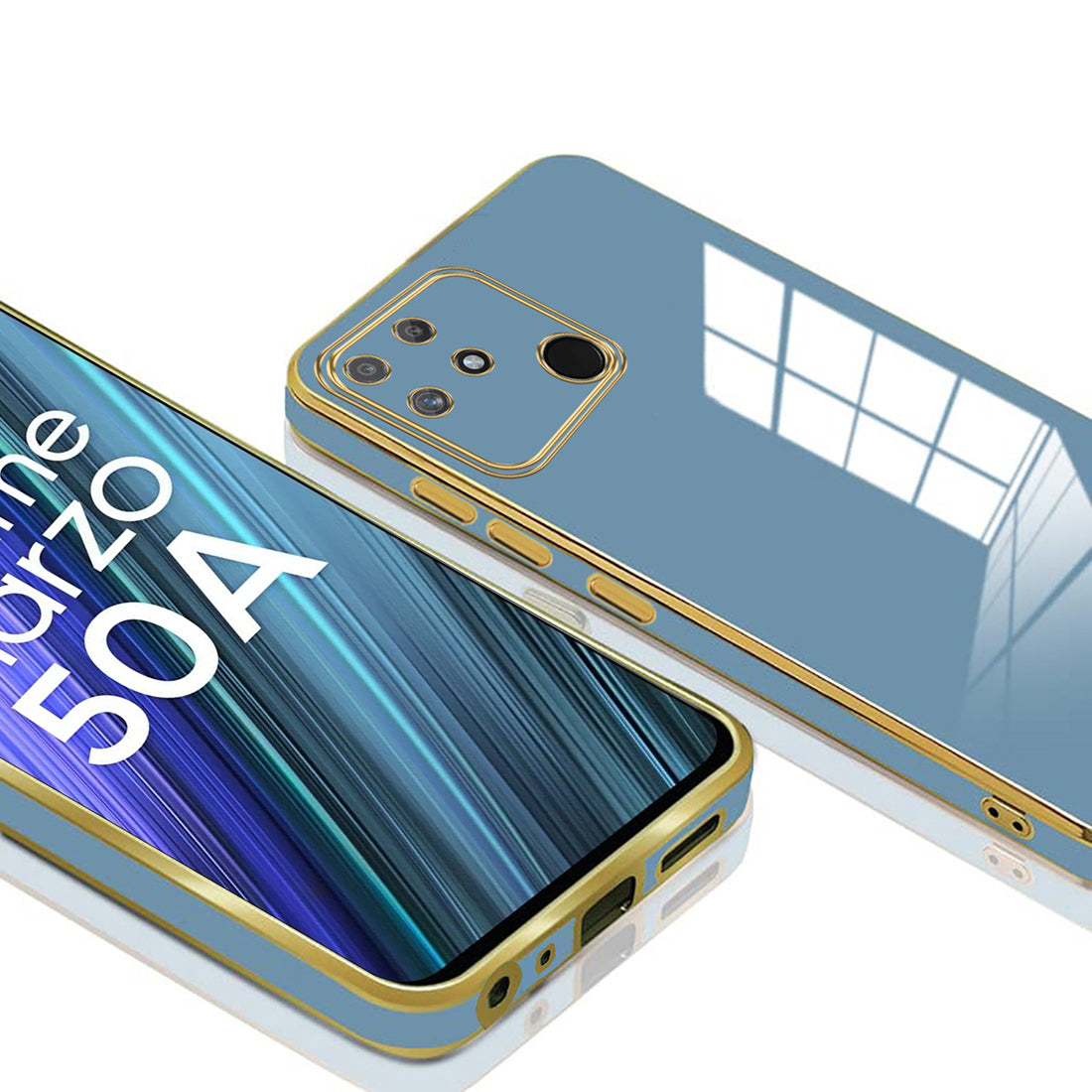 Electroplating TPU Cover for Realme Narzo 50A 4G