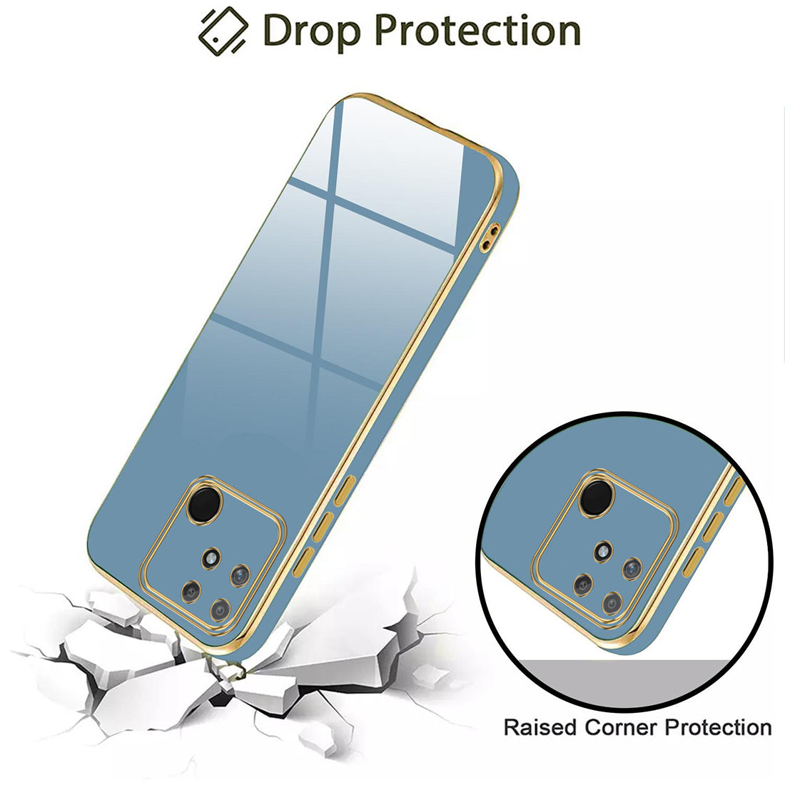Electroplating TPU Cover for Realme Narzo 50A 4G