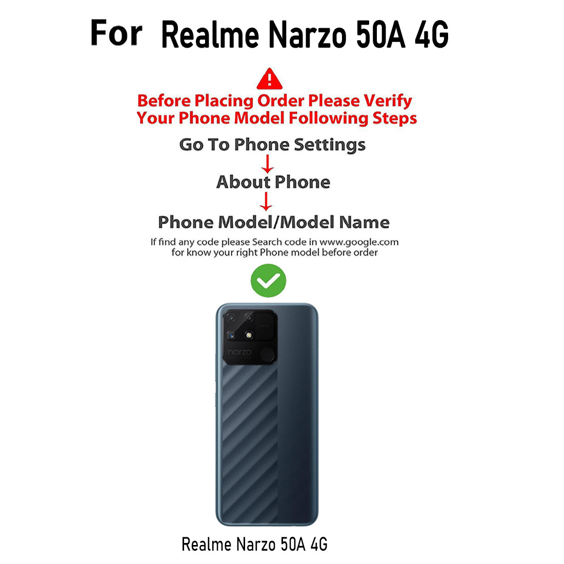 Electroplating TPU Cover for Realme Narzo 50A 4G