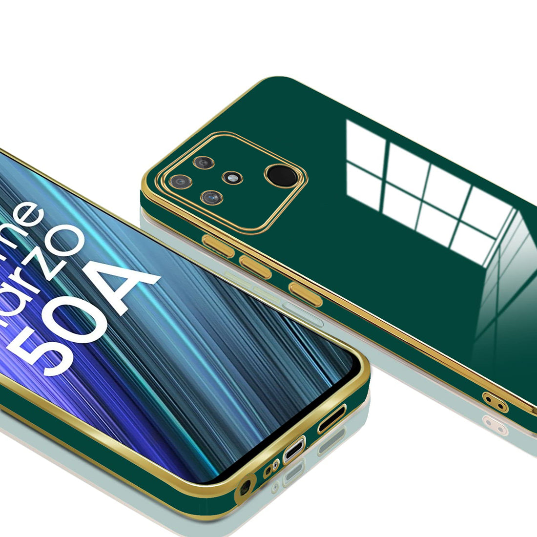 Electroplating TPU Cover for Realme Narzo 50A 4G