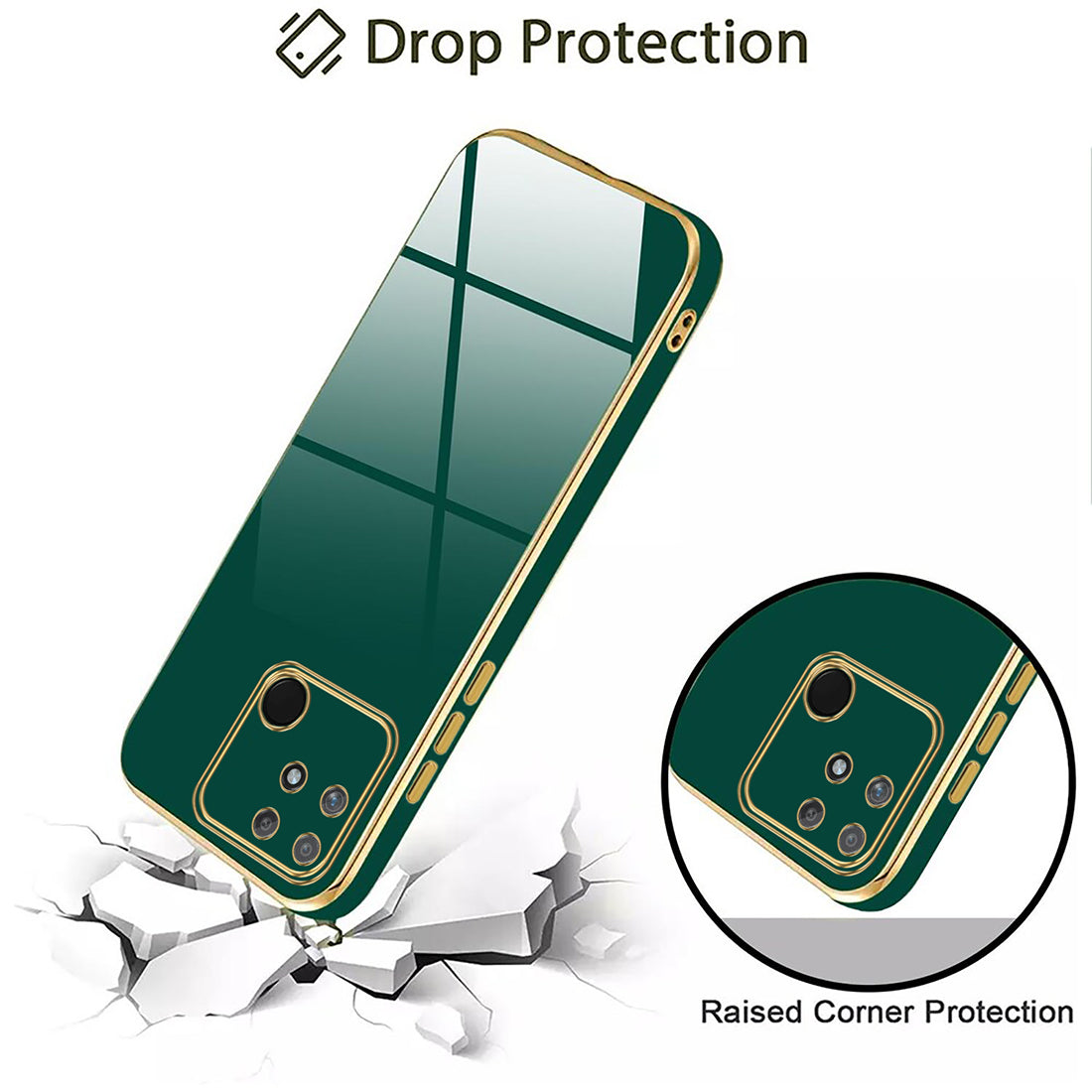 Electroplating TPU Cover for Realme Narzo 50A 4G