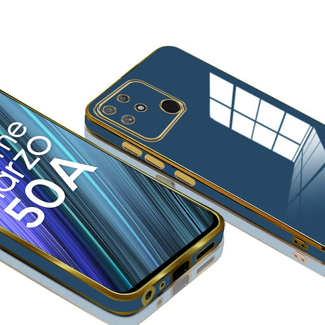Electroplating TPU Cover for Realme Narzo 50A 4G