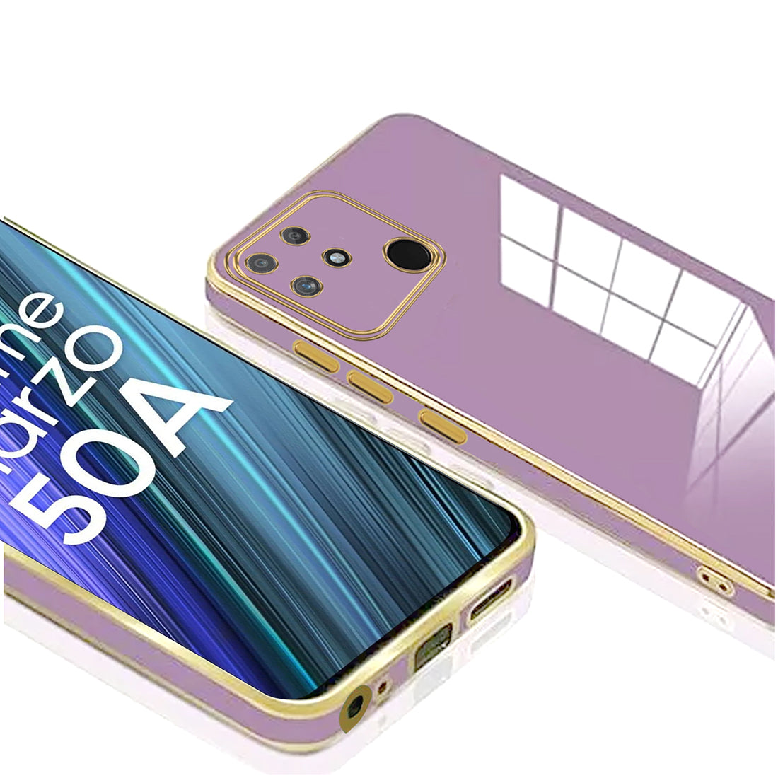 Electroplating TPU Cover for Realme Narzo 50A 4G