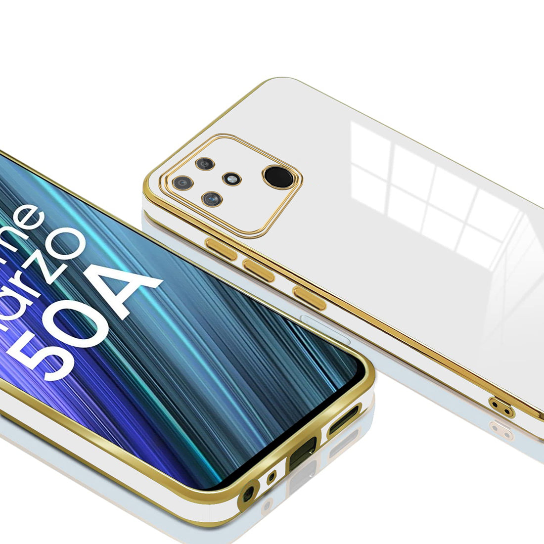 Electroplating TPU Cover for Realme Narzo 50A 4G