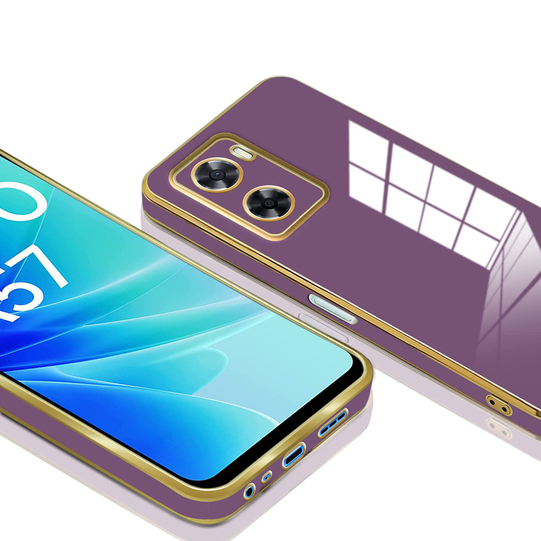 Electroplating TPU Cover for Oppo A77 5G / K10 5G / A57 5G / Realme Narzo 50 5G